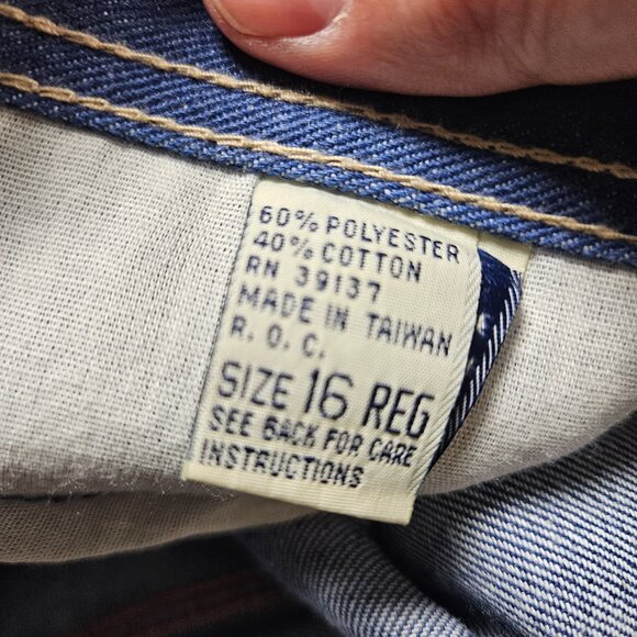 Vintage Live Ins Denim Loose Straight Jeans Raw Hem Embroidered 27x27 Boho Y2K - Picture 4 of 12